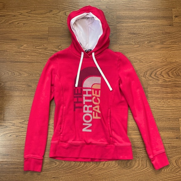 The North Face Tops - The North Face, women’s logo pink hoodie, front pocket, drawstring hood,…